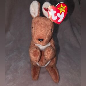 Ty 1996 Kangaroo Plush with Brown and Cream Colors